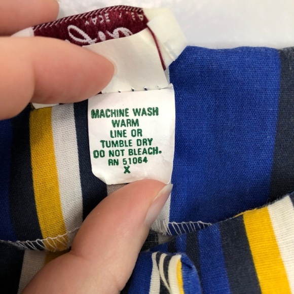 Vintage Rainbow Striped Sleeveless Dress With Pockets USA - Picture 10 of 13